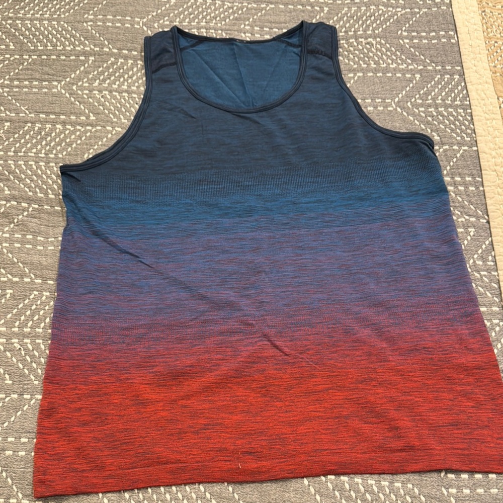 Blue and Red Gradient Tank Top